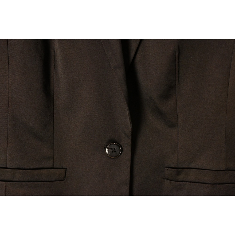MNG By Mango Brown 1 Button Blazer Womens M Cotton Waterproof Rain Jacket - Picture 5 of 8